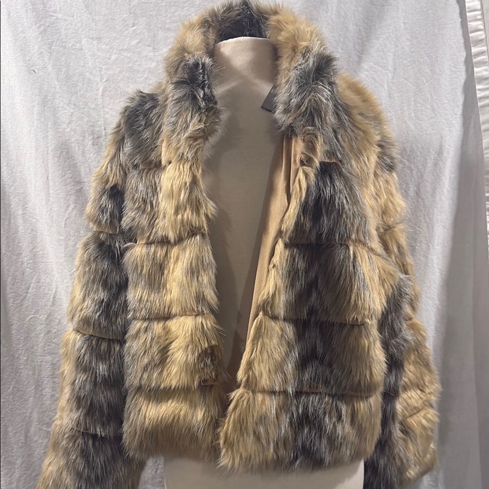 Tart Collections Multicolor Faux Fur Teddy Jacket